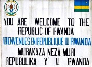Welcome to Rwanda signpost