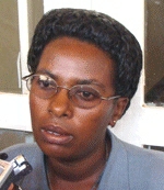Mme Christine Mukabonane, la nouvelle prsidente du PS-Imberakuri