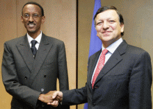 Des relations fortes : Le Pr�sident Kagame et le chef de la Commission europ�enne Jos� Manuel Dur�o Barroso